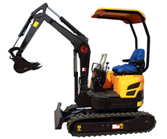 小型挖掘機操作安全知識，輪式小型挖掘機操作圖